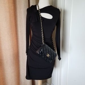 Classy black midi dress